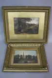 'Goodrich Castle from The Lane', oil on canvas, signed and titled by Samuel Henry Baker, oil on canvas, sold Apr 2017