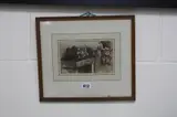 watercolour and wash, figures in court, label verso Constantin Guys, approximately 11cm x 17.5cm by Constantin Guys, watercolour and wash, sold Apr 2017