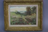 Amongst the Flowers, mother and daughter in a poppy field, oil on canvas, signed lower by G. Laxton, oil on canvas, sold Mar 2017