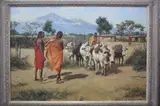 (b.1941-), 'Alasia' oil on canvas, figures with cattle in dry landscape, by Willem Sternberg de Beer, oil on canvas, sold Mar 2017