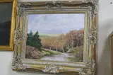 autumnal country landscape, oil on canvas, signed lower left, approximately 39.5cm by Dennis Harper, oil on canvas, sold Feb 2017