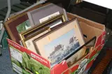 to include Peter Brignall landscape watercolour, Chris Sinclair Harbour scene, naive landscapes, Joyce Seddon lemon still life by Pictures And Prints, watercolour, sold Feb 2017