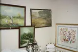 mother and daughter picking flowers in meadow, oil on canvas, signed lower right, by D. Stone, oil on canvas, sold Feb 2017