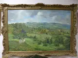 oil on canvas, titled verso, gilt frame, approximate size 90cm x 59.5cm by Brian Tovey, oil on canvas, sold Feb 2017