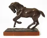 A rearing horse Bronze 12.5cm high by Mathilius Schack Elo, Bronze, sold Dec 2016