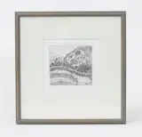 Tilling, 1912 etching on paper, framed signed and dated in the print, paper gallery label, 5/25 in pencil 13.5 x 12cm by Bernard Leach, etching on paper, offered Nov 2016