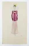 Costume design for a Ballet Dancer by Dorte Clara Dodo Burgner, watercolour on paper, offered Oct 2016