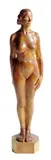 A carved wood figure of a nude lady, standing on an octagonal plinth by Mary Syme Boyd, sculpture, sold Jul 2016