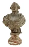 A terracotta bust of an 18th century gentleman by Emile Guillemin, sculpture, sold Jul 2016