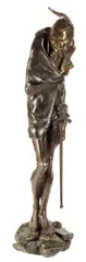 A large bronze figure of Mephistopheles, standing on a rocky outcrop by Jacques-Louis Gautier, bronze, sold Jul 2016