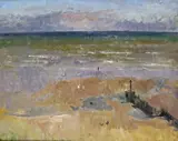 Mundesley, Norfolk Oil on canvas 40.5 x 50.5cm Provenance: J by Peter Greenham, Oil on canvas, sold Jun 2016