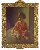 Portrait of Nancy Signed by Frank O. Salisbury, 1927, Oil on canvas, sold Jun 2016