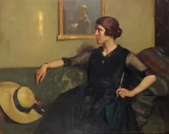 Portrait of a woman by James Bell Anderson, 1921, Oil on canvas, offered Jun 2016