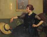 Portrait of a woman by James Bell Anderson, 1921, Oil on canvas, offered Jun 2016
