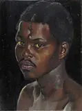 Portraits of Hugh Gwynne Levick~s house boy by Neville Lewis, oil on panel, sold Jun 2016