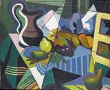 Still life of fruit and a jug Signed Oil on canvas 63 x 76cm by Ida Simpson, Oil on canvas, sold Jun 2016