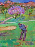 The golfer Signed, also dated 25.5.2005 verso Oil on canvas 64 x 49.5cm ++Good condition by David Graham, Oil on canvas, offered Jun 2016