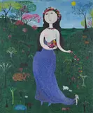 Spring Signed and dated 1968 Oil on canvas 109 x 91cm ++Unlined, good condition by Dora Holzhandler, 1968, Oil on canvas, sold Jun 2016