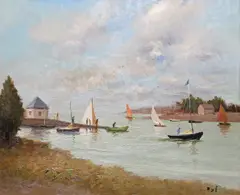 Calle du Passage, South Brittany, Golfe de Morbihan Signed Oil on canvas 60 x 72.5cm Provenance: Painted in 1980, No by Marcel Dyf, Oil on canvas, sold Jun 2016