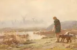 The Conversion of St Hubert by John Charles Dollman, watercolour, offered Oct 2013
