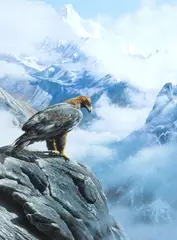 Golden Eagle by Alan M. Hunt, gouache, offered Oct 2013