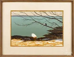 Small Boulder by Stephen Etnier, oil on board, sold Jan 2020