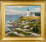 titled Maine Light by Donald Allen Mosher, oil on canvas, sold Jan 2020