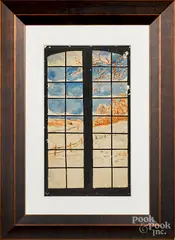 of Dollhouse Window by Andrew Wyeth, pencil and watercolor, sold Jan 2020