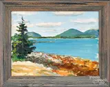 of Bar Harbor by Richard Evett Bishop, oil on board, sold Jan 2020