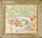 floral still life by Hobson Pittman, oil on board, sold Jan 2020