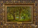 landscape In the Catskills (near Haines Falls) by John Heyl Raser, oil on board, sold Jan 2020