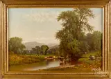 New England landscape by John Pope, oil on canvas, offered Jan 2020