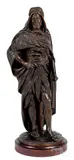 sculpture of an Arab warrior. by Jean-Jules Salmson, bronze, sold Jan 2020