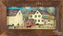 works by Dolores Hackenberger, oil on board, sold Dec 2019
