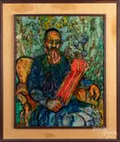 portrait of a rabbi by Donald Purdy, oil on board, sold Dec 2019
