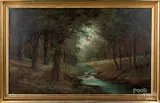 wooded landscape by Jay Taylor, oil on canvas, sold Dec 2019
