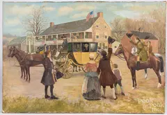 of Washington's return by Winfield Lukens, oil on canvas, sold Dec 2019