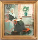 illustration for The New York Masonic Outlook April by Ralph Nelson, 1927, oil on board, sold Dec 2019