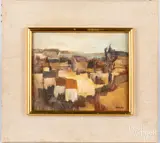 Parisian scene by Eliane Thiollier, oil on canvas, sold Dec 2019