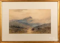 landscape by Samuel Triscott, watercolor, sold Dec 2019