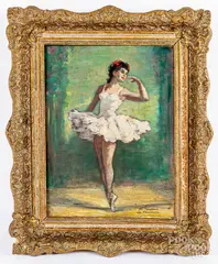 works of ballet dancers by François Gérôme, oil on canvas, sold Nov 2019