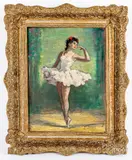 works of ballet dancers by François Gérôme, oil on canvas, sold Nov 2019