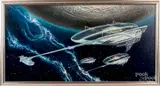 space illustration by Ned Dameron, oil on board, sold Nov 2019