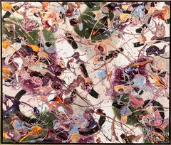 abstract by W. Dean Gillette, oil on canvas, sold Nov 2019