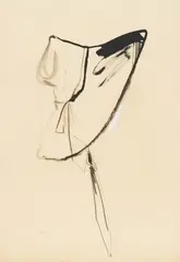 Mr. John Cover for 'Town and Country' by Joe Eula, graphite, ink, charcoal, and gouache on paper, sold Dec 2021