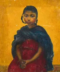 Ernestina by Clara Klinghoffer, 1959, oil on canvas, sold Dec 2021