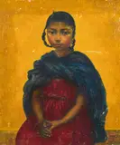 Ernestina by Clara Klinghoffer, 1959, oil on canvas, sold Dec 2021