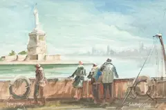 Statue of Liberty by Jose Luis Campuzano, oil on canvas, sold Dec 2021