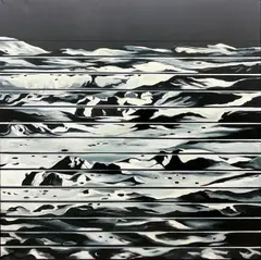 Crater Copernicus by Lowell Nesbitt, 1970, oil on canvas, sold Dec 2021