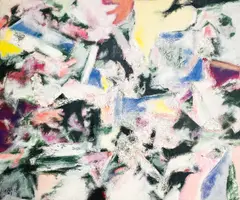 Abstract Composition by Jack le Roux, 1969, oil on canvas, sold Dec 2021